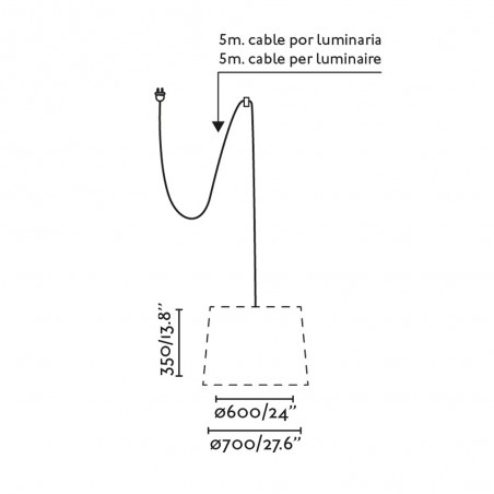 Lámpara de techo Samba III