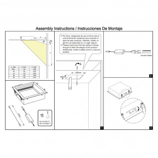 Plafón de techo empotrable...
