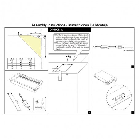Plafón de techo empotrable LED Blue Sky (35W)
