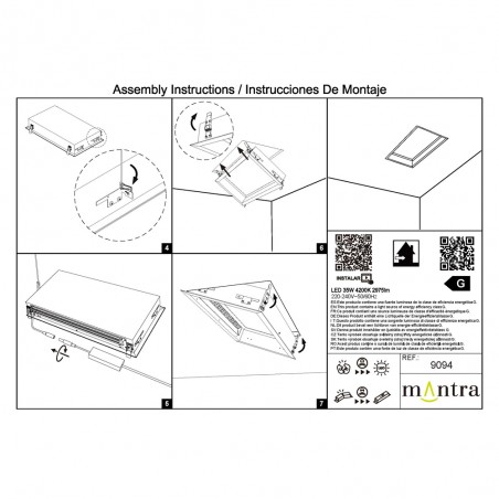 Plafón de techo empotrable LED Blue Sky (35W)