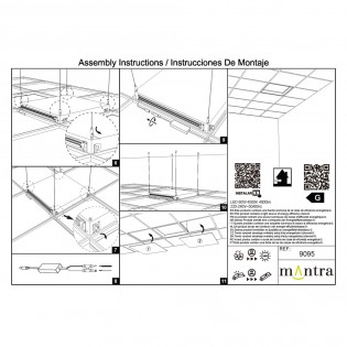 Plafón de techo empotrable LED Blue Sky (60W)