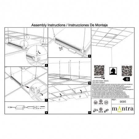 Plafón de techo empotrable LED Blue Sky (60W)