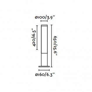 Balise d'extérieur LED Tura (20W)