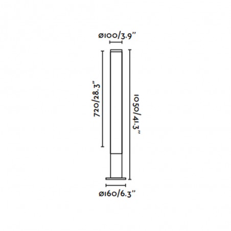 Balise d'extérieur LED Tura (28W)