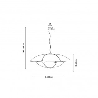 Lampe de plafond Coquillage XL (5 lumieres)