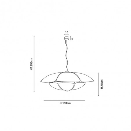 Lampe de plafond Coquillage XL (5 lumieres)