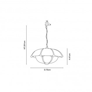 Lampe de plafond Coquillage (3 lumieres)