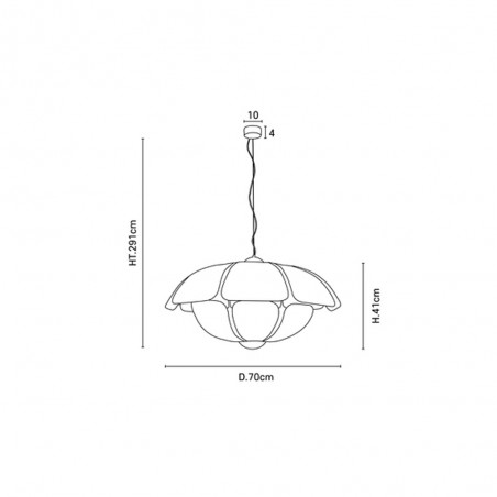 Lampe de plafond Coquillage (3 lumieres)