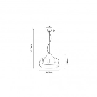 Lampe de plafond Jimmy 38