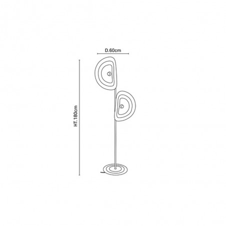 Lampadaire Selenitis (2 lumieres)