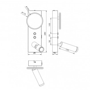 Applique murale LED Arbas (8W)
