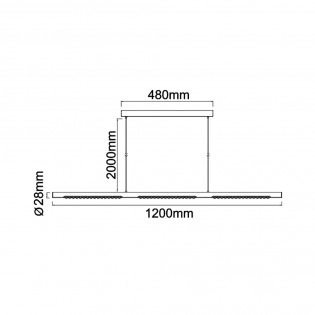 Lámpara colgante lineal LED...