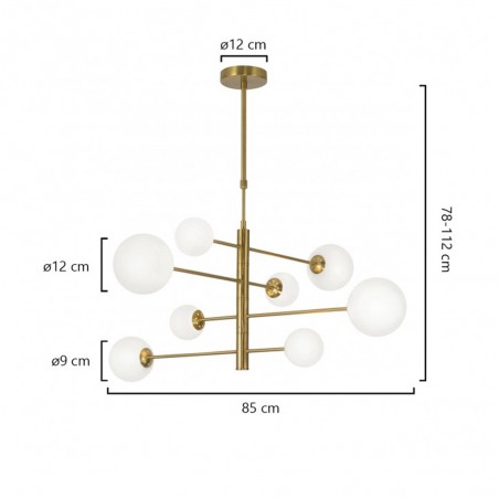 Lampe de plafond Cosmica (8 Lumieres)