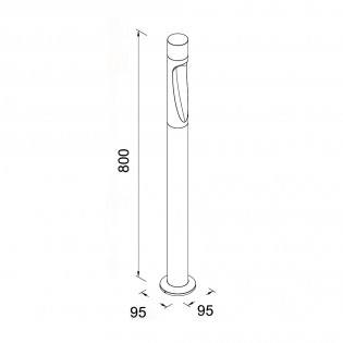 Baliza de exterior LED Aran 80 (6W)