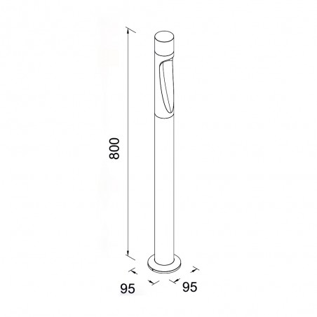 Baliza de exterior LED Aran 80 (6W)