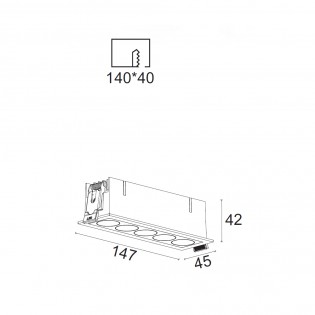 Empotrable de techo LED...