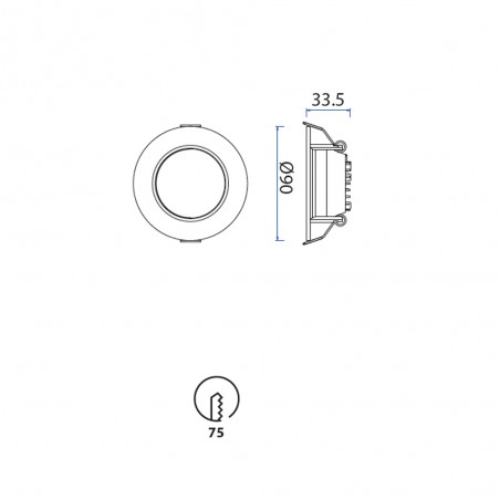 Downlight de techo LED Nasao