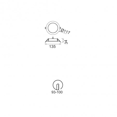 Downlight de techo LED Eilat CCT