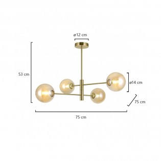 Lampe a suspensión Galaxia (4 Lumieres)