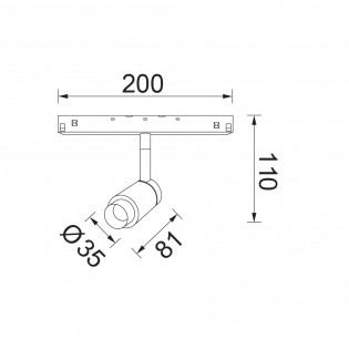 Foco LED para carril magnético Magneto Zoom (7W)