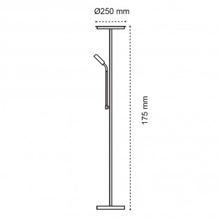 Lampadaire LED Denzel CCT Dim (30W+6W)