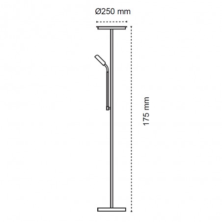 Lampadaire LED Denzel CCT Dim (30W+6W)