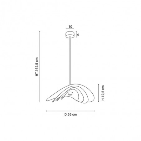 Lampe de plafond Selenitis D56