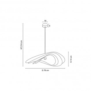 Lampe de plafond Selenitis D78
