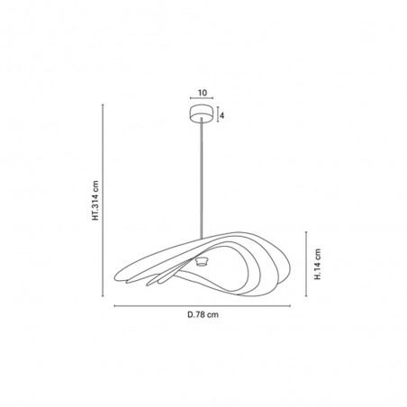 Lampe de plafond Selenitis D78