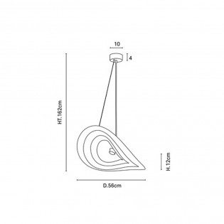 Lampe de plafond Selenitis D56 II