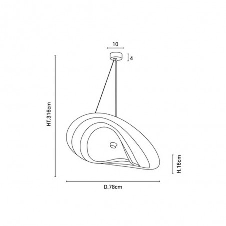 Lampe de plafond Selenitis D78 II