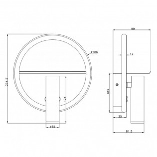 Applique murale LED Palmer (8W)