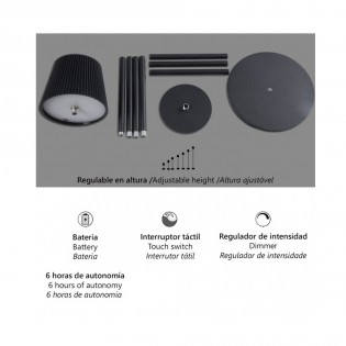 Lampe a poser à batterie rechargeable LED Sunset (5W)