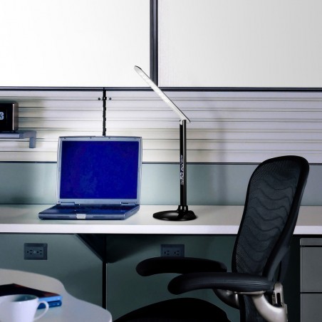 Lampe de bureau LED réveil et USB Beider Noir CCT Dim (10W)