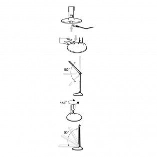 Lampe de bureau LED réveil et USB Beider Blanc CCT Dim (10W)
