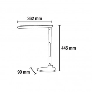 Lampe de bureau LED réveil et USB Beider Blanc CCT Dim (10W)