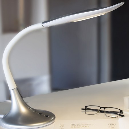 Lampe de bureau LED Berli Argent CCT Dim (10W)