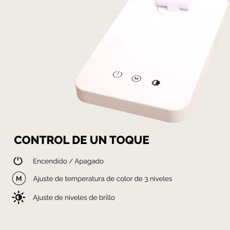 Lampe de bureau LED Attom batterie rechargeable 3CCT Dim (5W)