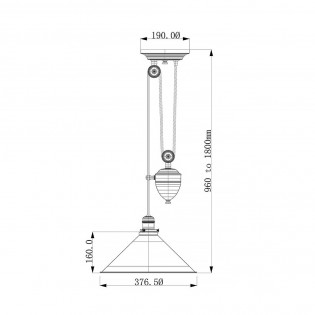 Lampe de plafond Provence Cobre II