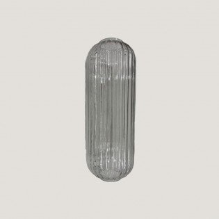 Tulipa de cristal rayado para lámpara de techo Elma