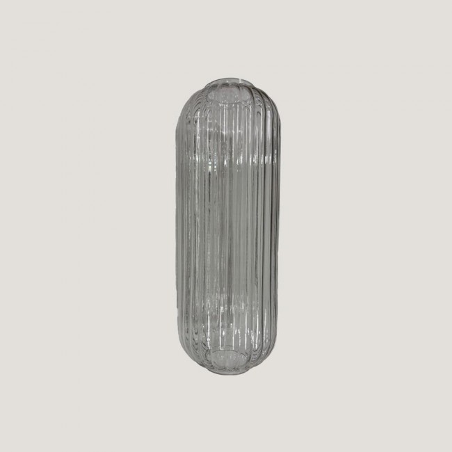 Tulipa de cristal rayado para lámpara de techo Elma