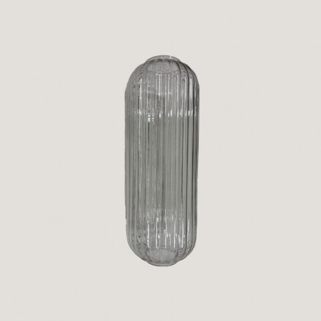 Tulipa de cristal rayado para lámpara de techo Elma