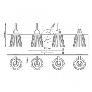 Applique murale salle de bain Addison (4 lumieres)
