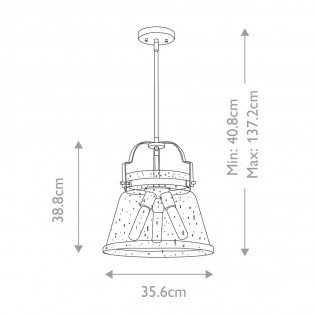 Lampe de plafond Wimberley (3 lumieres)
