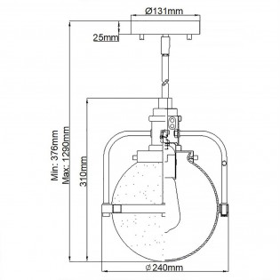 Lampe de plafond pour bains Triocent