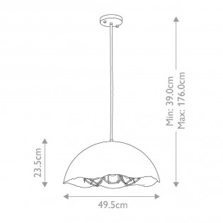 Lámpe de plafond Fracture M