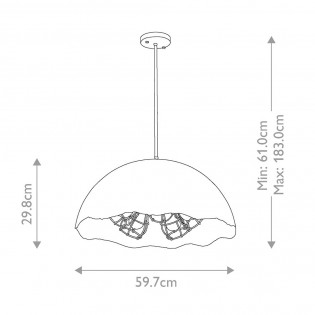 Lámpe de plafond Fracture L