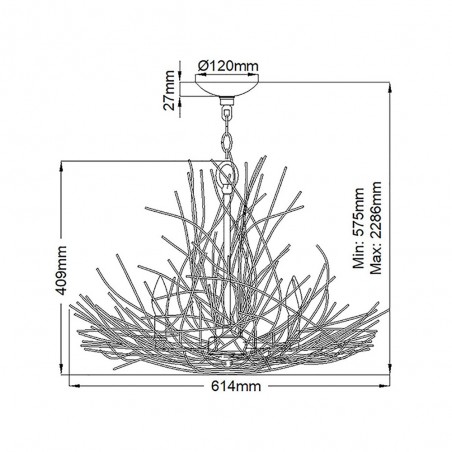 Lámpe de plafond Organique (5 lumieres)