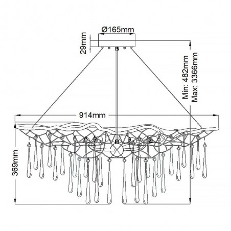 Lampe de suspension Laguna (6 lumieres)