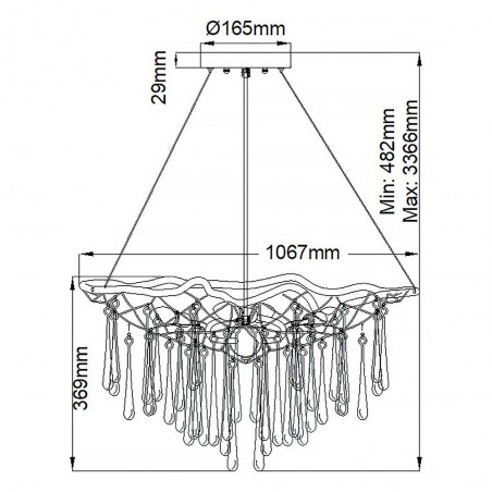 Lampe de suspension Laguna (8 lumieres)